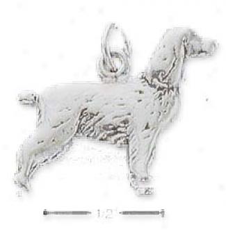 Sterling Silver 3d Spaniel Dog Charm