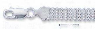 Sterling Silver 4-row Bead - 7 Inch Bracelet