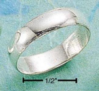 Sterling Silver 4mm High Polish Light Heaviness Wedding Ring