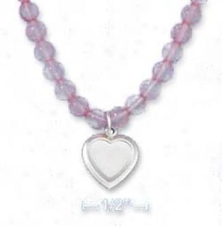 Sterling Silver 6 Inch Childs 4mm Rose Quartz Bead Bracelet