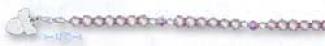 Sterling Silver 6 Inch Childs Pink Fw Pearl Bradelet