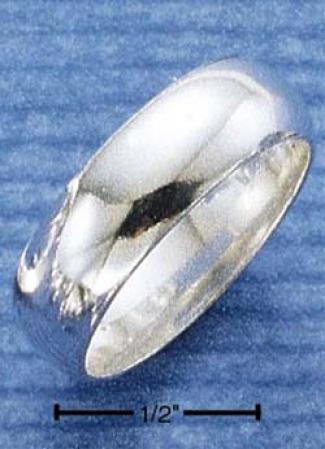 Sterling Silver 6mm High Polish Wedding Band Ring