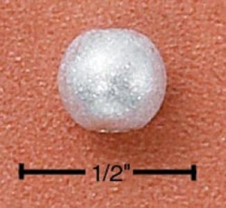 Sterling Silver 6mm Satin Pendant Spacer Bead With 2mm Hole