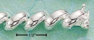 Sterilng Silver 7 Inch 12mm Medium Weight San Marco Bracelet