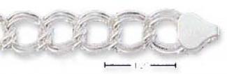 Sterling Silver 7 Inch Charm Link Bracelet (approx. 8mm)
