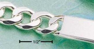 Sterling Silver 7 Inch Curb Id Bracelet