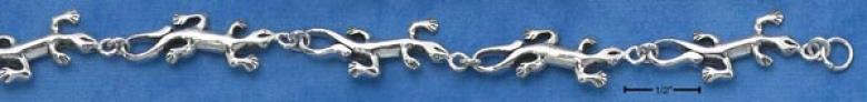 Genuine Silver 7 Inch Gecko Link Bracelet