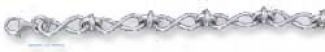 Sterling Silver 7 Inch Infinity Knot Link Bracelet