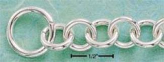 Sterling Silver 7 Inch Round Link Toggle Bracelet