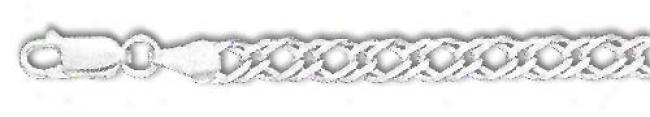 Sterling Silver 7 Inch X 5.0 Mm Rombo Chain Bracelet