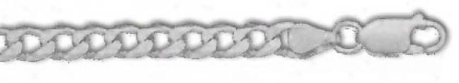 Sterling Silvery 7 Inch X 6.0 Mm Curb Chain Bracelet