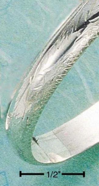 Steerling Silver 7mm Etched Bangle Braclet