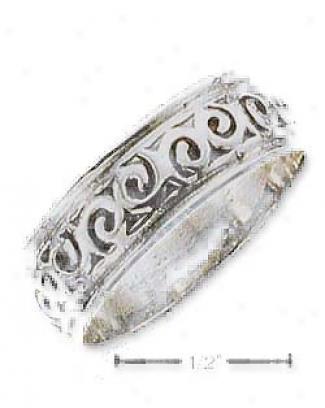 Sterling Silver 7mm Loops Company Ring