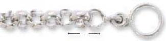 Sterling Silver 8 Inch Large Rolo Toggle Bracelet