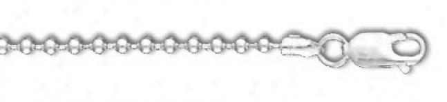 Sterling Silver 8 Inch X 3.0 Mm Bead Chain Bracelet