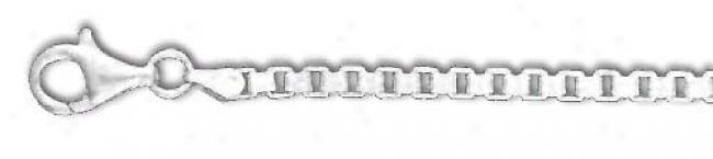 Sterling Silver 8 Inch X 3.0 Mm Box Chain Bracelet