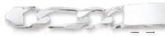 Sterling Silver 8.5 Inch Figaro Id Bracelet