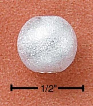 Sterling Silver 8mm Satin Pendant Spacer Bead With 2mm Hole