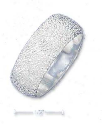 Sterling Silver 8mm Stardust Band Ring