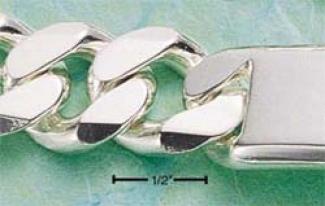 Sterling Silver 9 Inch Curb Id Bracelet