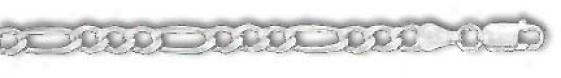 Sterling Silver 9 Inch X 5.0 Mm Figaro Confine Bracelet