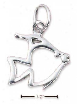 Sterling Silver Angelfish Silhouette Charm