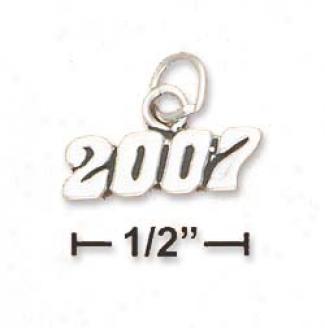 Sterling Silver Antiqued Bold 2007 Charm