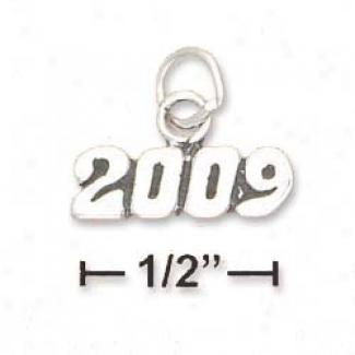 Sterling Silver Aniqued Bold 2009 Charm