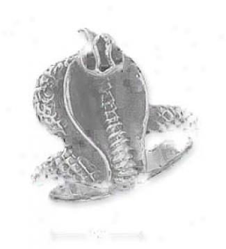 Sterling Silver Antiqued Cobra Ring