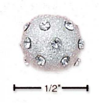 Sterling Silver April Fireball Slide Charm (2mm Center Hole)