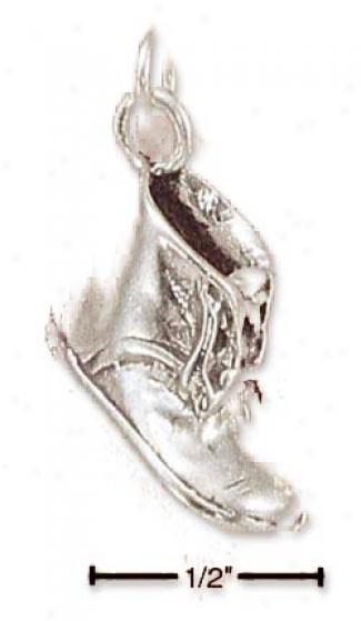 Sterling Silver Baby Bootie Charm