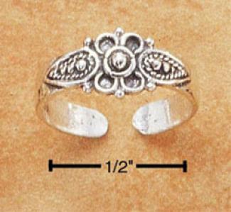 Sterling Silver Bali Flower Toe Ring