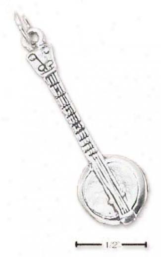 Sterling Gentle Banjo Charm