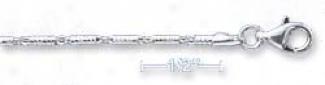 Sterling Silver Bar 2mm - 7 Inch Bracelet