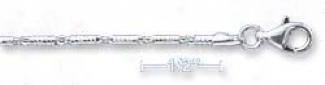 Sterling Silver Bar 2mm - 9 Inch Ankle Bracelet