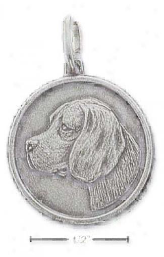 Sterling Silver Beagle Id Charm