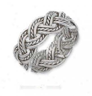 Sterling Silver Braided Rope Ring