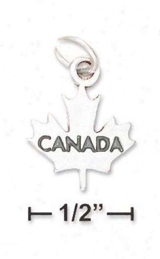 Sterling Silver Canada Maple Leaf Charm