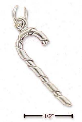 Sterling Silver Candy-cane Charm