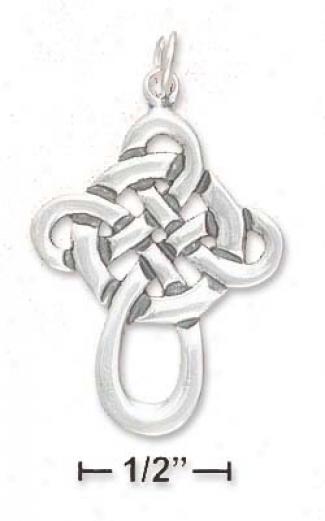 Steriing Silver Celtic Tie Cross Pendqnt (approx. 1.5 Inch)