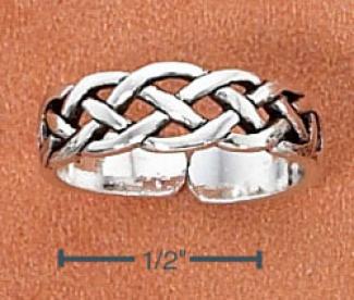 Sterling Silver Celtic Weave Toe Ring