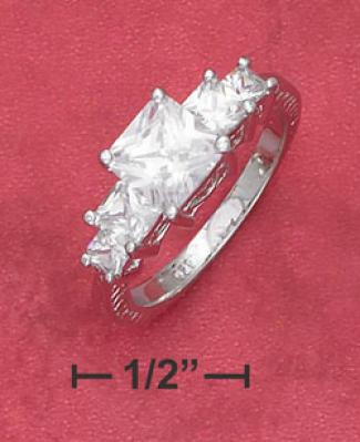 Sterling Silver Clear Czs In Filigree Heart Ring