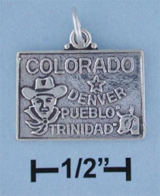 Sterling Silver Colorado State Chatm