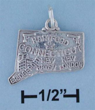 Sterling Silver Connecticut State Charm