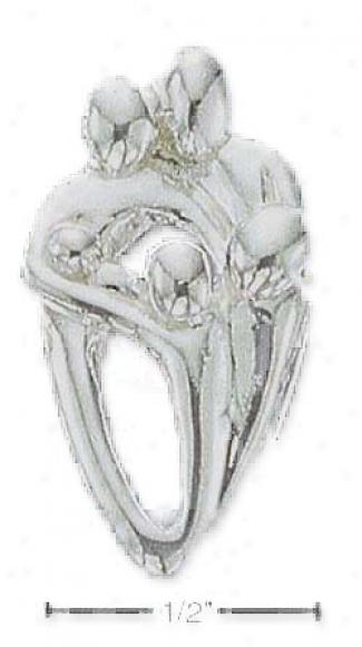 Sterling Silver Couple With Three Children Pendant