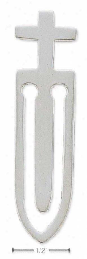 Sterlint Silver Cfoss Bookmark