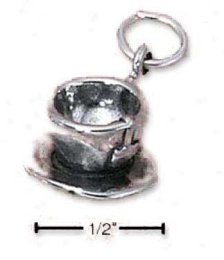 Sterling Silver Cup And Saucer Charm