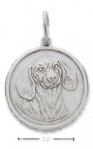 Sterling Silver Dachshund Id Charm