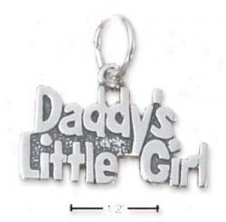 Sterling Silver Daddys Little Girl Charm