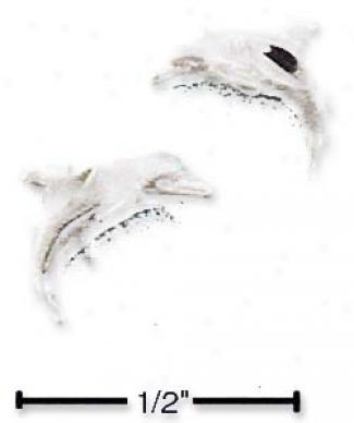 Sterling Silver Dc Doplhin Post Earrings